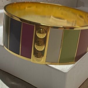 Coach Legacy gold tone bangle bracelet NWOT